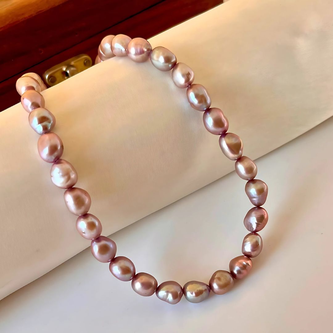 Lavender Tumble Real Pearl Necklace - CherishBox 