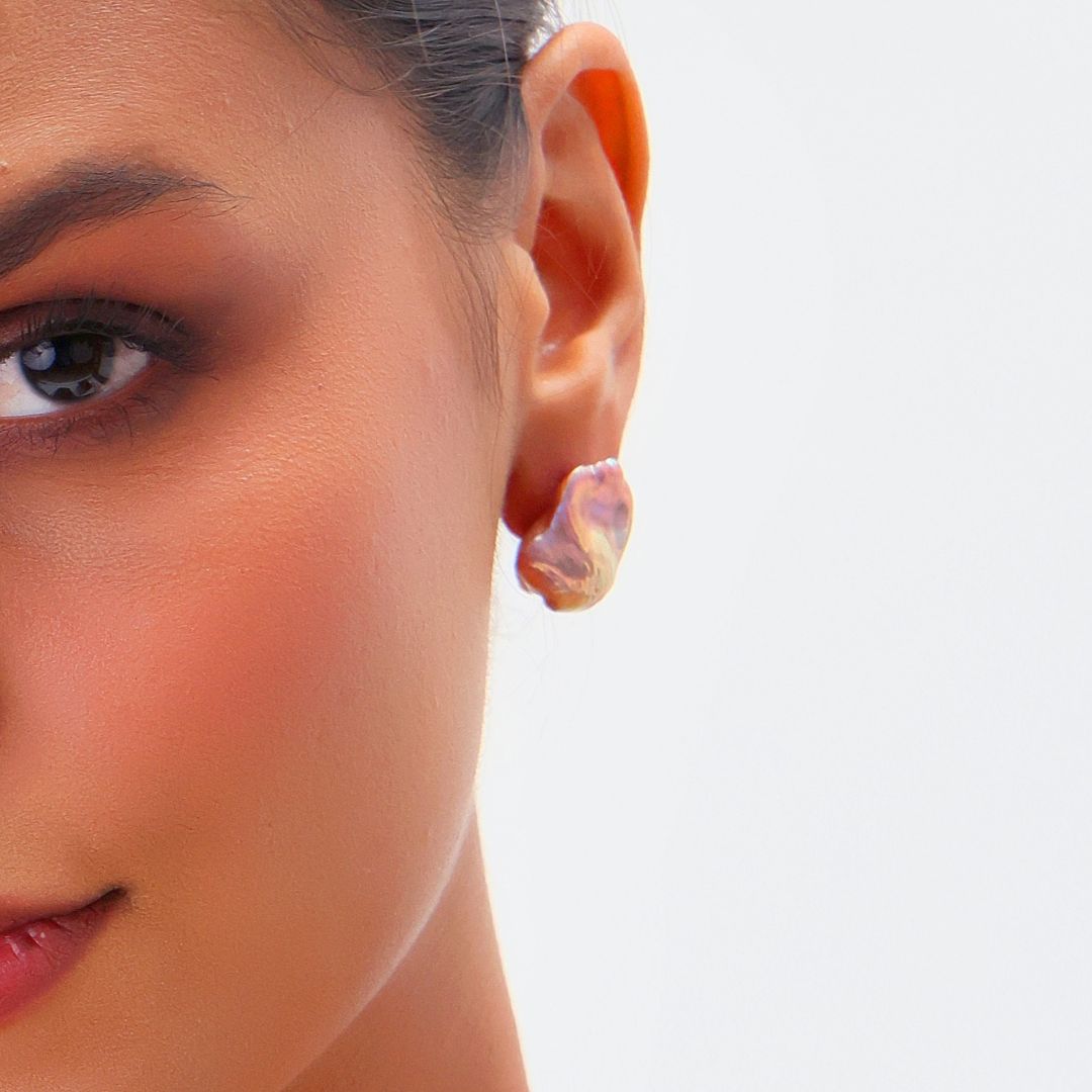 Lavender baroque Pearl Stud - CherishBox 