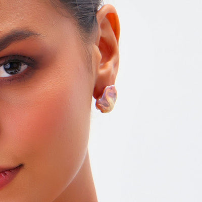Lavender baroque Pearl Stud - CherishBox 