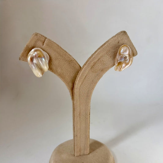 Mother of Pearl Statement Stud Earrings | Real Pearl Jewellery – CherishBox
