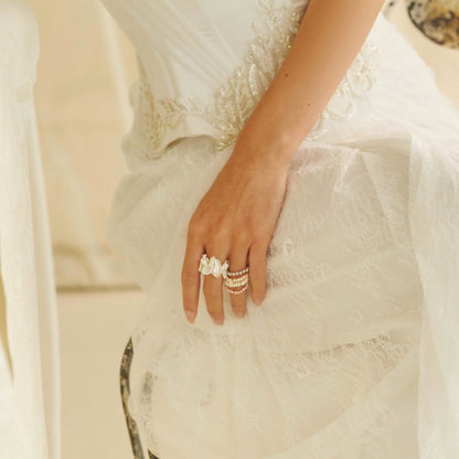 Aura Freshwater Biwa Pearl Ring