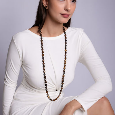 Multi color Long Layered Baroque Real Pearl Necklace - CherishBox Premium Pearl Jewellery