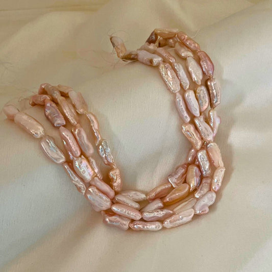 Multilayer Peach Biwa Pearl Necklace |  CherishBox Real Pearl Jewelry