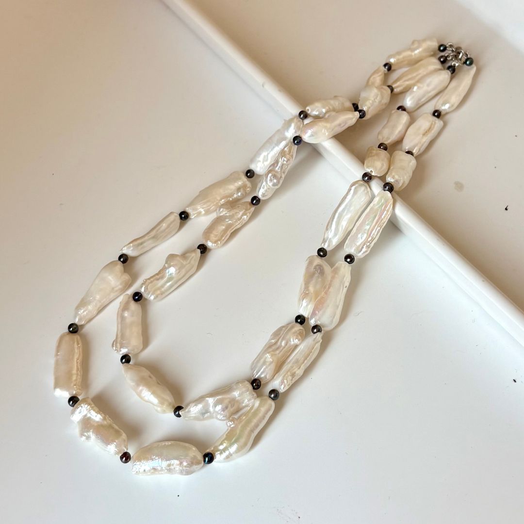 Multilayer White Biwa Pearl Necklace - CherishBox