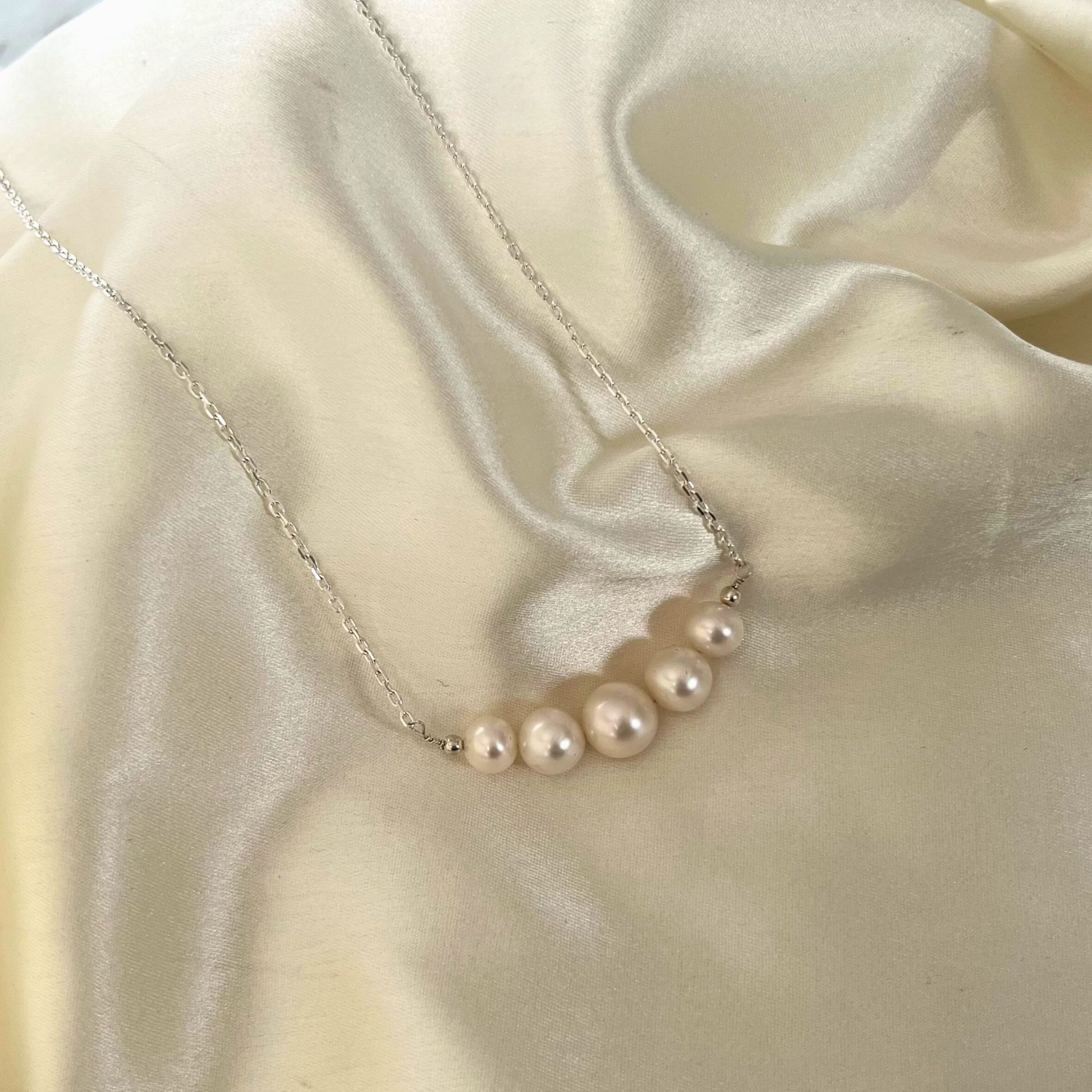 Pearls in Sterling Silver Chain - CherishBox