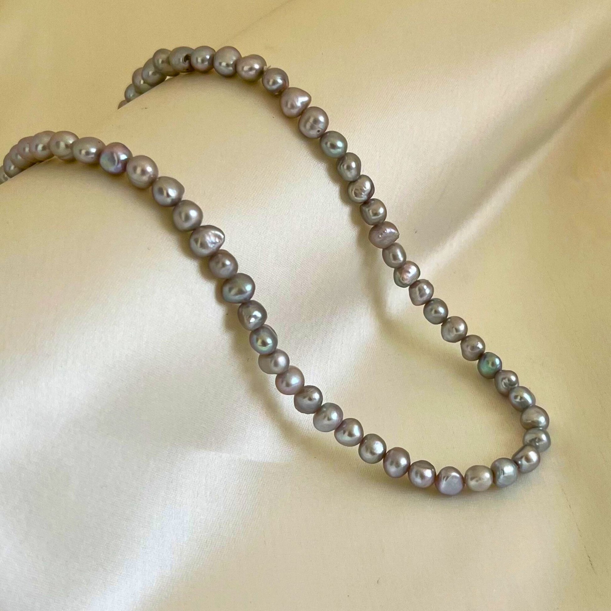 Gunmetal Grey Tumble Pearl Necklace - CherishBox