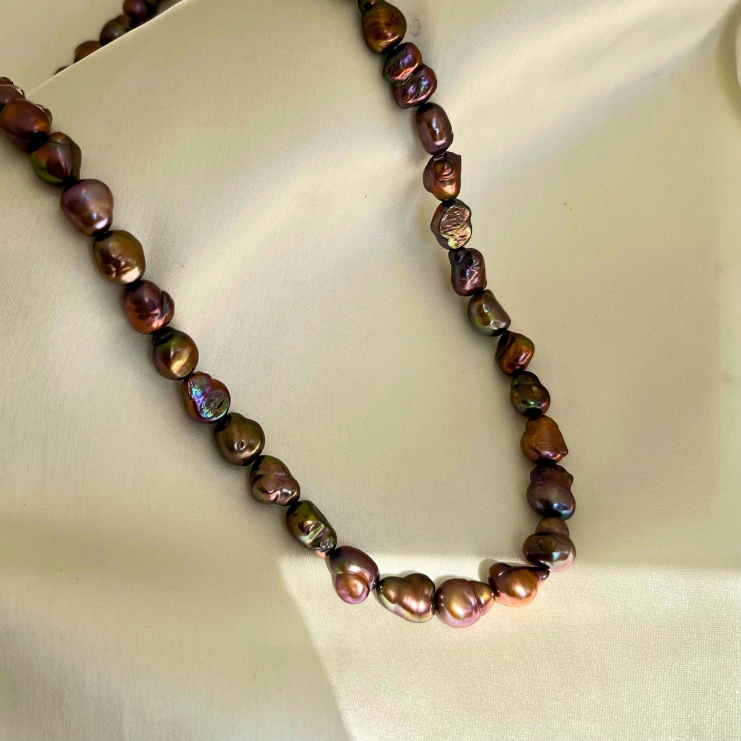 Tumble Pearl Necklace in Shades of Brown- CherishBox