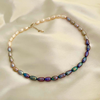 Ombre Oval Pearl Necklace