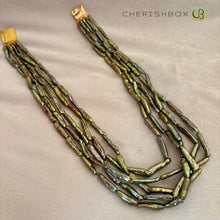 Olive Luster | Real Biwa Freshwater Pearl Statement Necklace