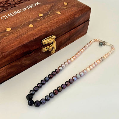 Buy Multicolor Graded Real Pearl Necklace Online- CherishBox