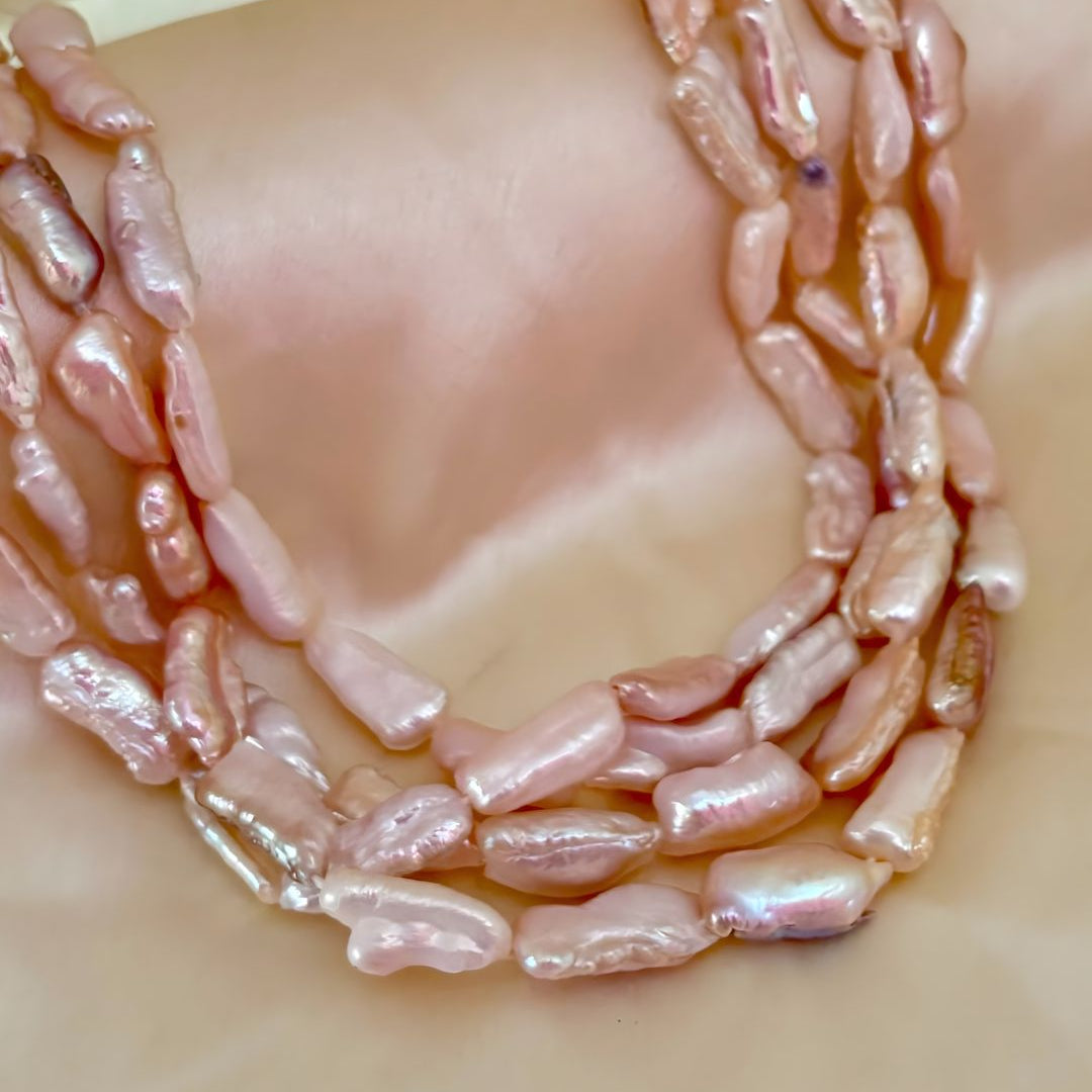 Peach BIWA Pearl Choker Necklace - CherishBox