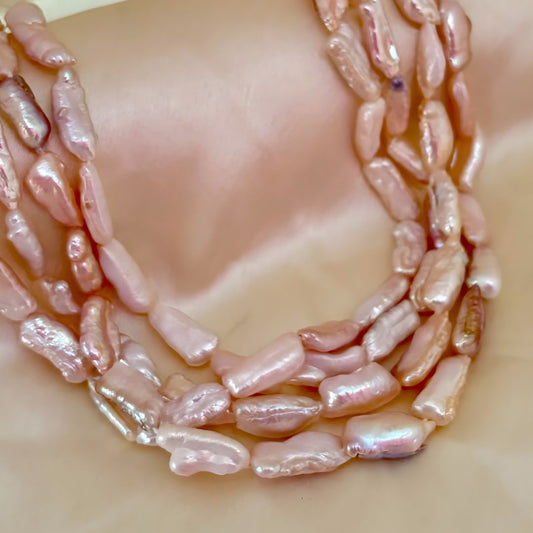 Peach BIWA Pearl Choker Necklace - CherishBox