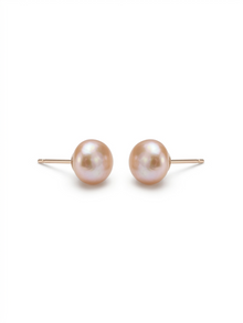 Peach Pearl Studs for Everyday (7mm) - CherishBox