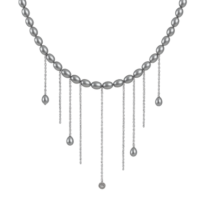 Pearls Necklace for parties with 92.5 Silver - CherishBox