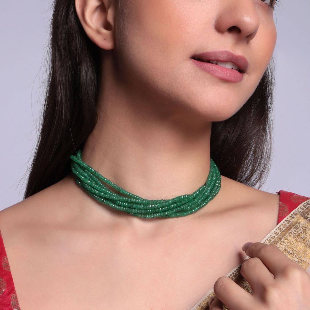 Precious Stone Emerald Choker - CherishBox