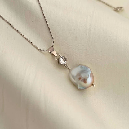 Premium Baroque Pearl Pendant Set in 925 Sterling Silver | CherishBox