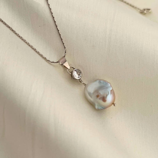 Premium Baroque Pearl Pendant Set in 925 Sterling Silver | CherishBox