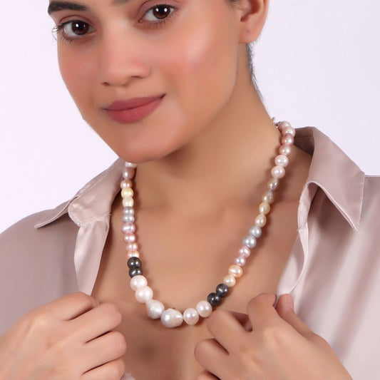 Prism Pearl – Multicolour Real Freshwater Pearl Necklace CherishBox