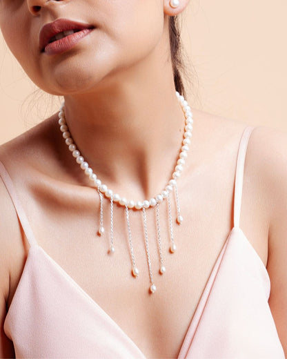 Elegant Real pearl necklace for Coffee dates - CherishBox