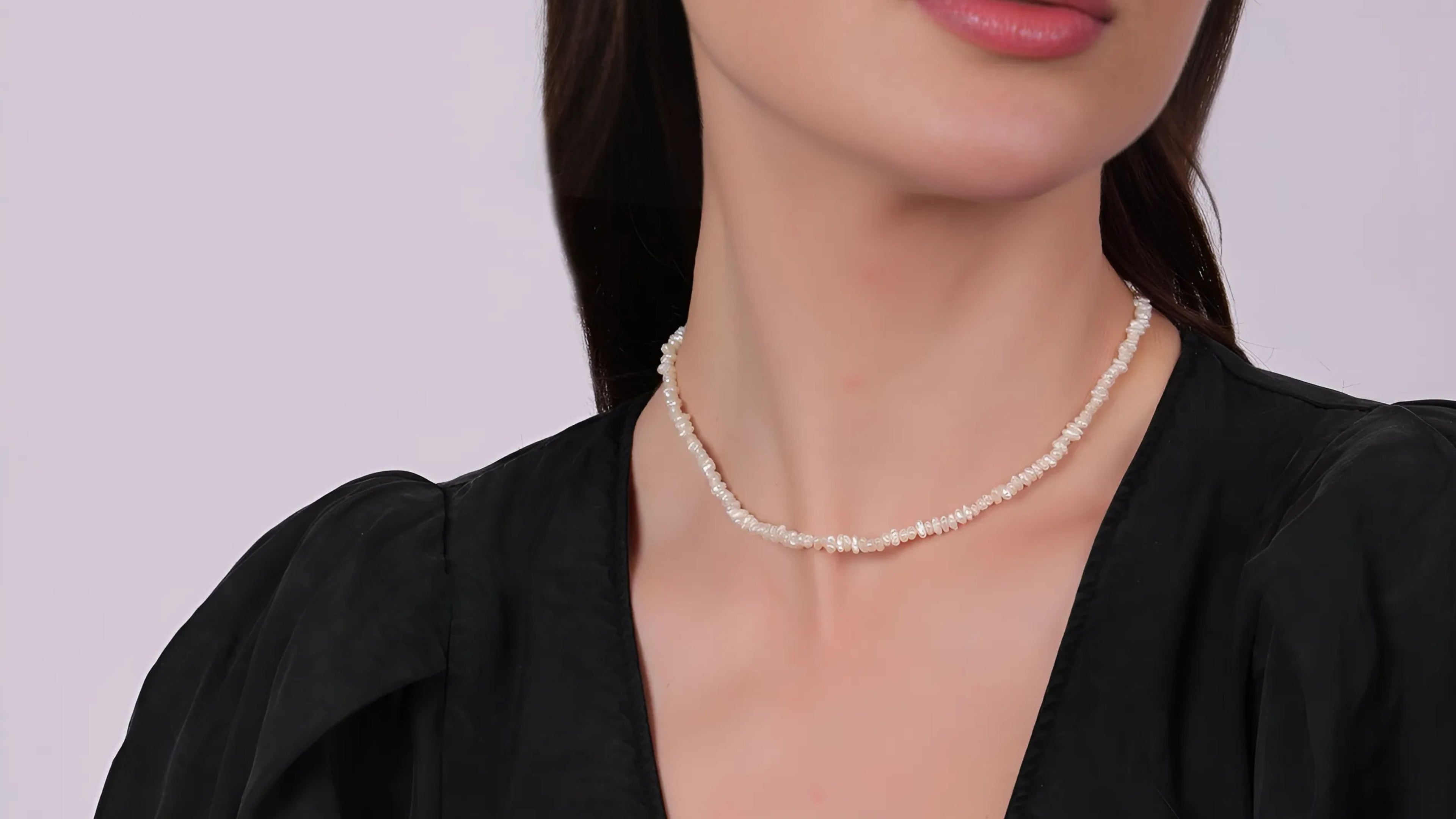 Small Tiny Pearl Necklace - CherishBox