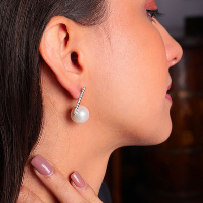 Star Dust Real Pearl Earrings | Sterling Silver Minimal Drop Earrings  CherishBox