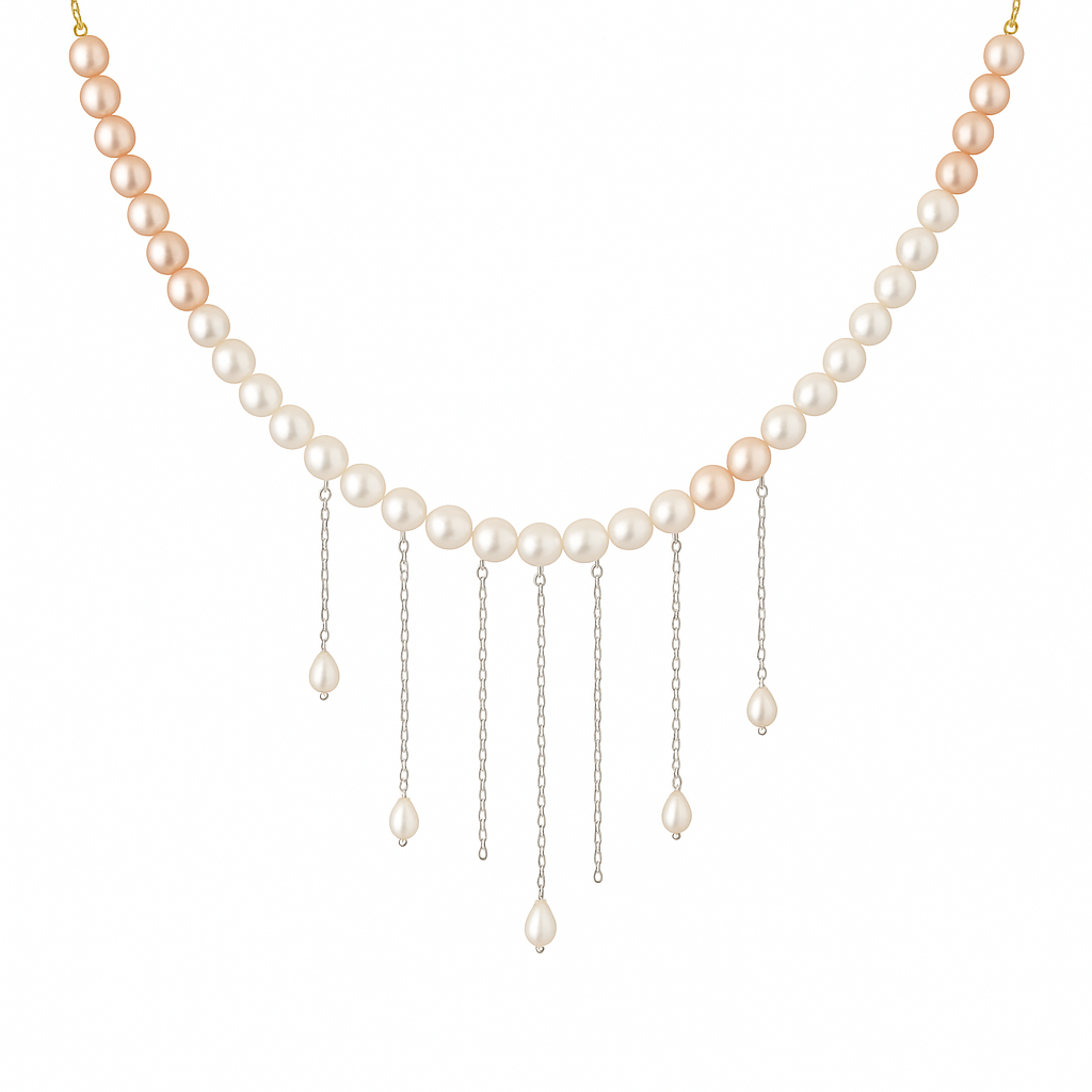 Stylish Real pearl necklace for parties - CherishBox