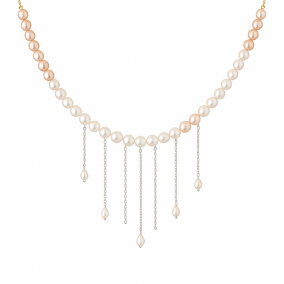 Stylish Real pearl necklace for parties - CherishBox