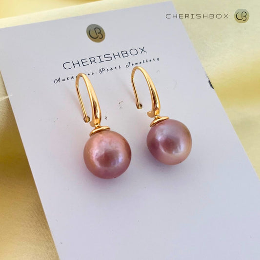 Swan Earring - Margaric Pink Freshwater Pearl Earring - CherishBox