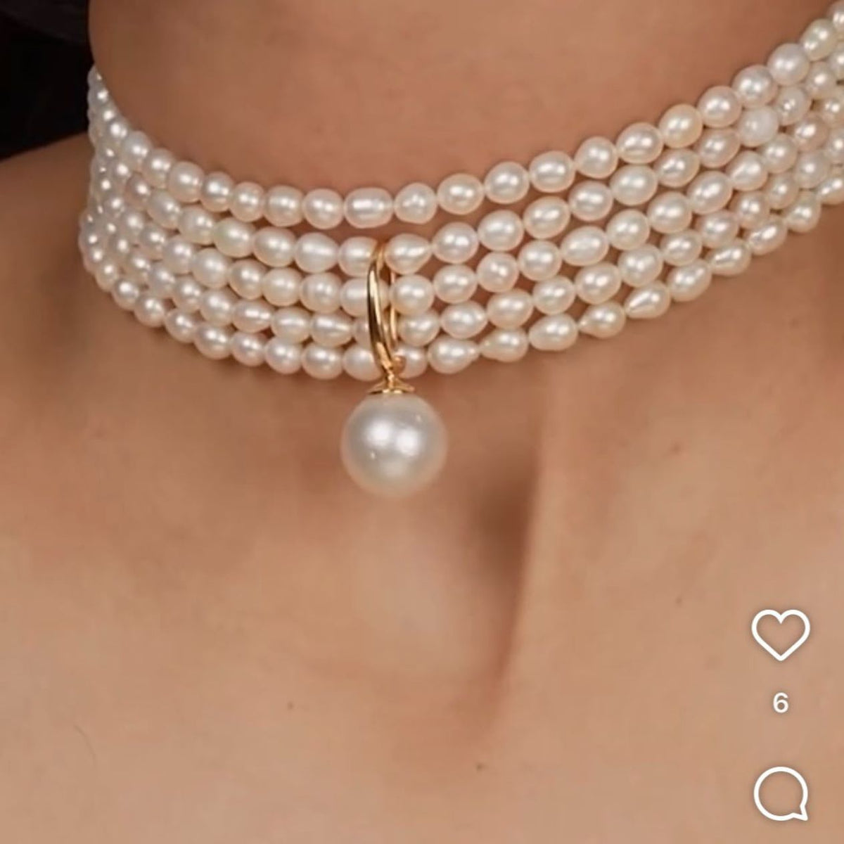 Swan Grace White Freshwater Pearl Layered Choker CherishBox