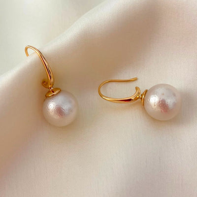 Swan South Sea Pearl Earring in 92.5 Sterling Silver Gold Plated CherishBox 