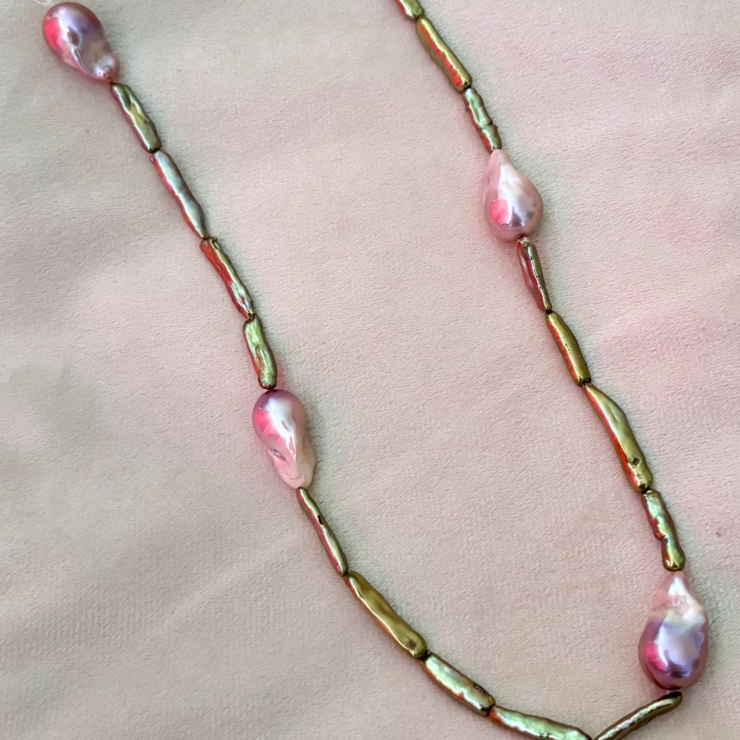 The Ethereal Biwa & Baroque Layered Necklace - CherishBox