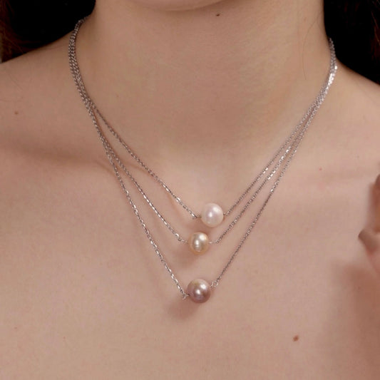 The Trio: 3-layer 3 Pearl Beaded Necklace - CherishBox