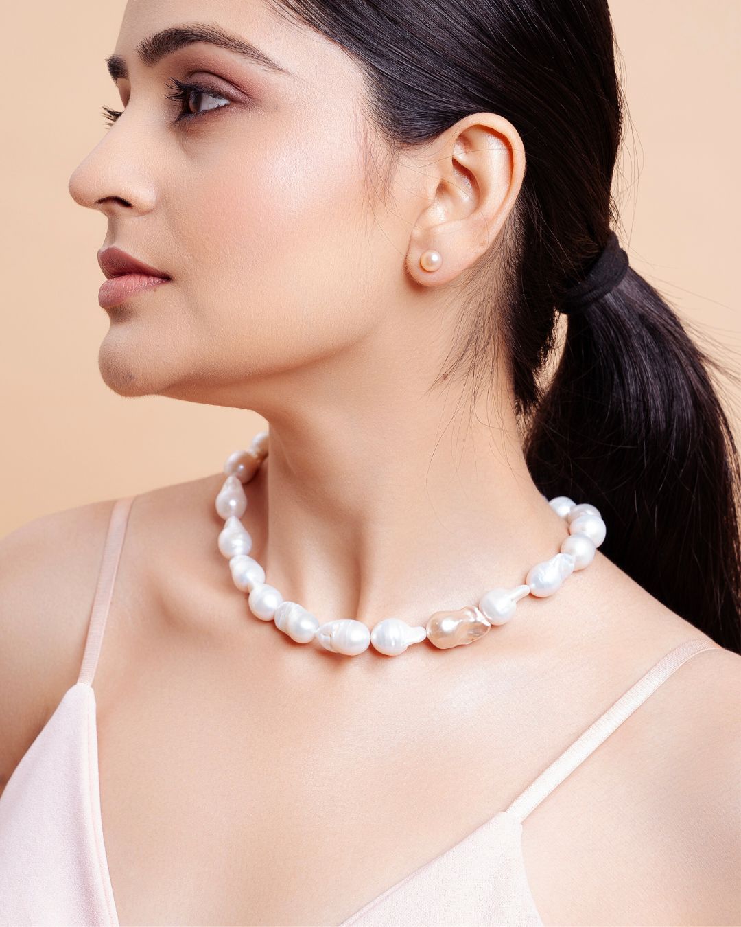 Unshaped Big Baroque Pearl Necklace - CherishBox