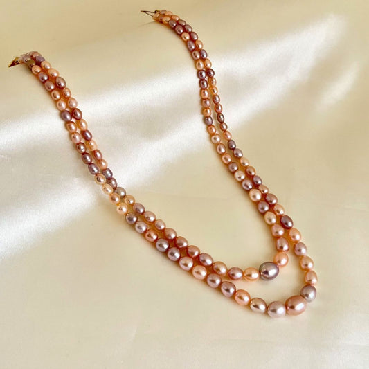 Graded Peach Pearl Necklace - CherishBox