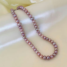 Lavender Pearl Necklace with Silver Overtone - CherishBox Real Pearl Jewellery
