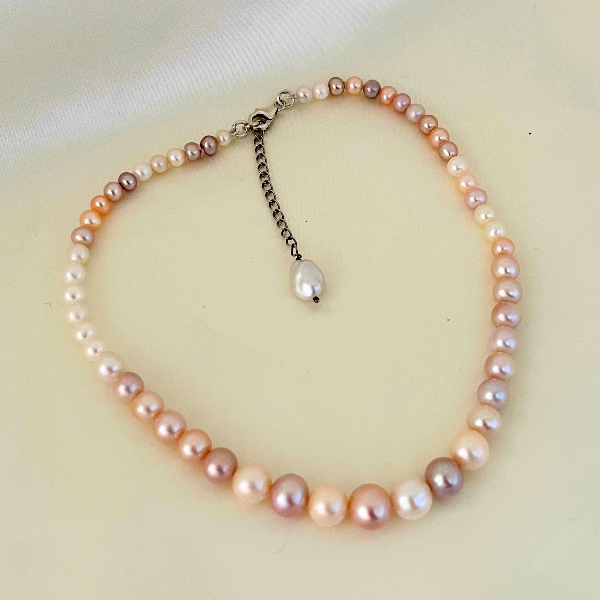 Multicolor Peach Pearl Necklace- CherishBox