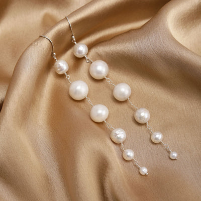 Stylish Pearl Hanging Earrings - CherishBox