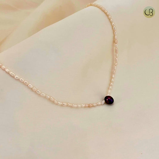 Blue Nile single layer casual pearl necklace - CherishBox