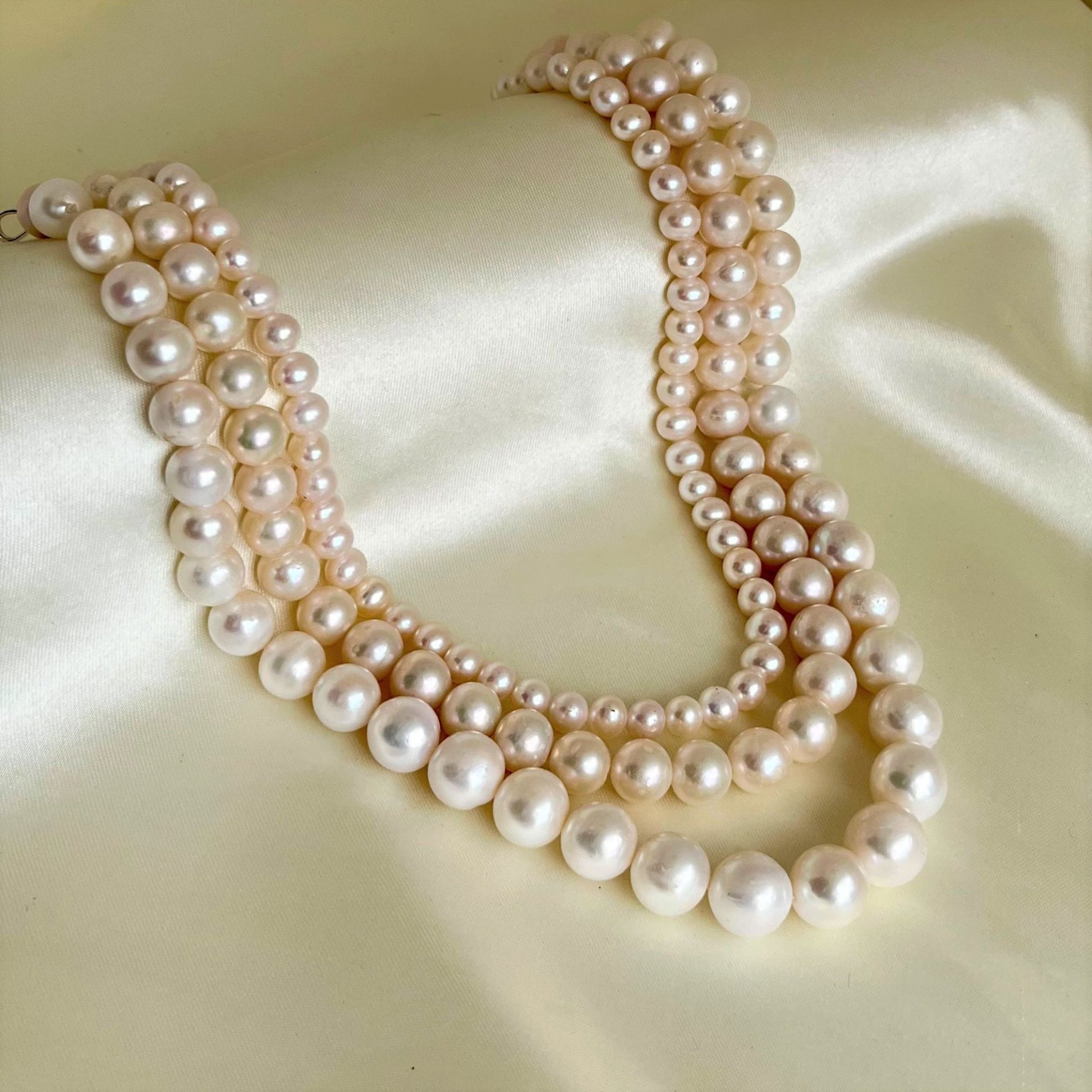 Three Layered White Pearl Necklace - CherishBox
