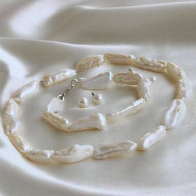 White BIWA Pearl Necklace set -CherishBox