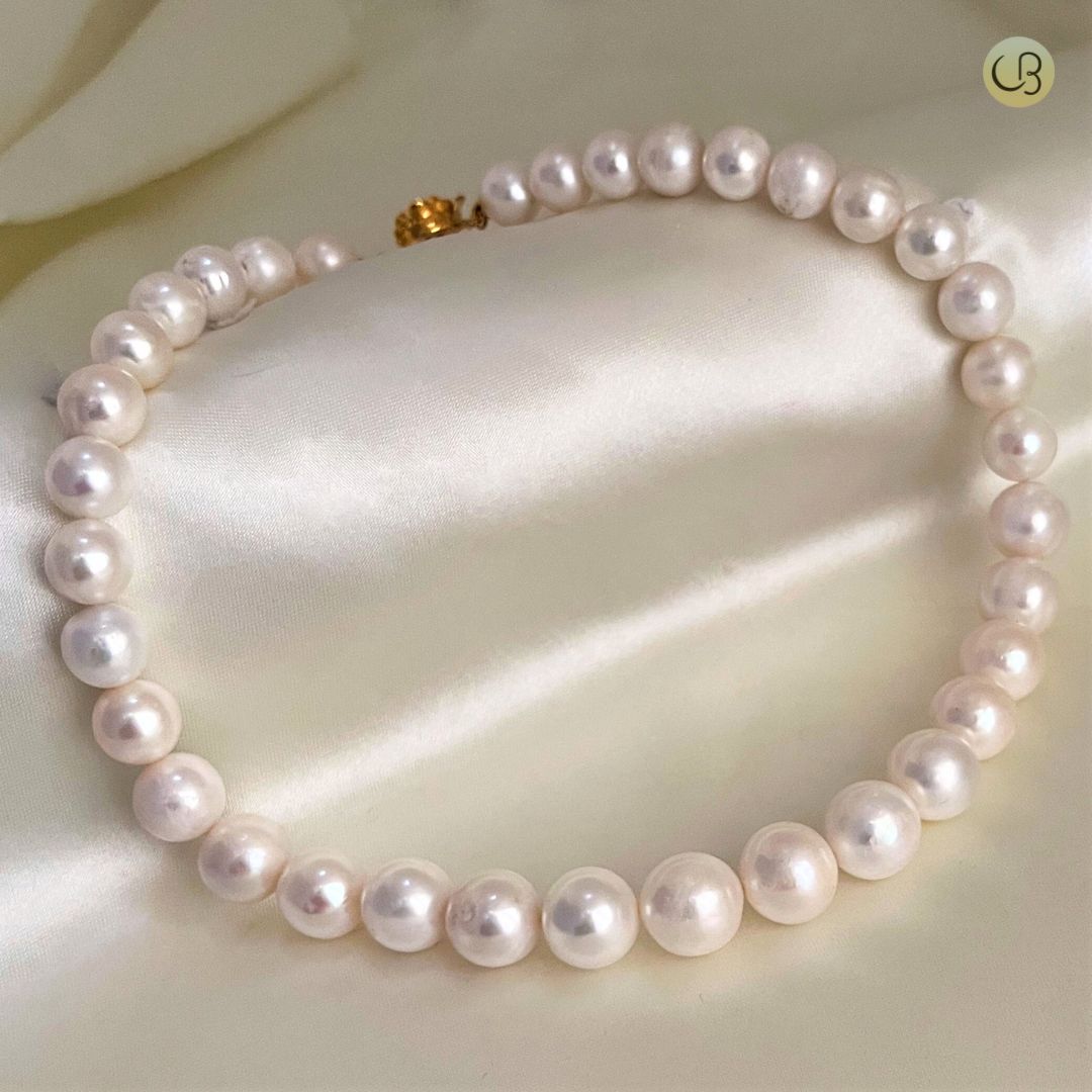 Beautiful Real White Pearl Necklace - CherishBox