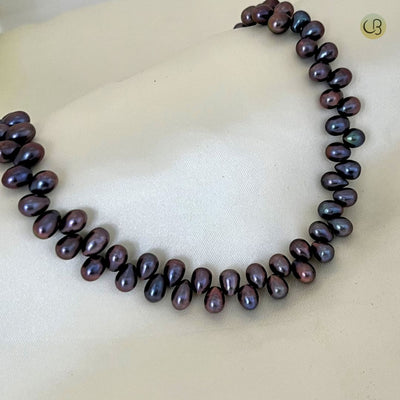 Fancy Blue Pearl Choker Necklace - CherishBox