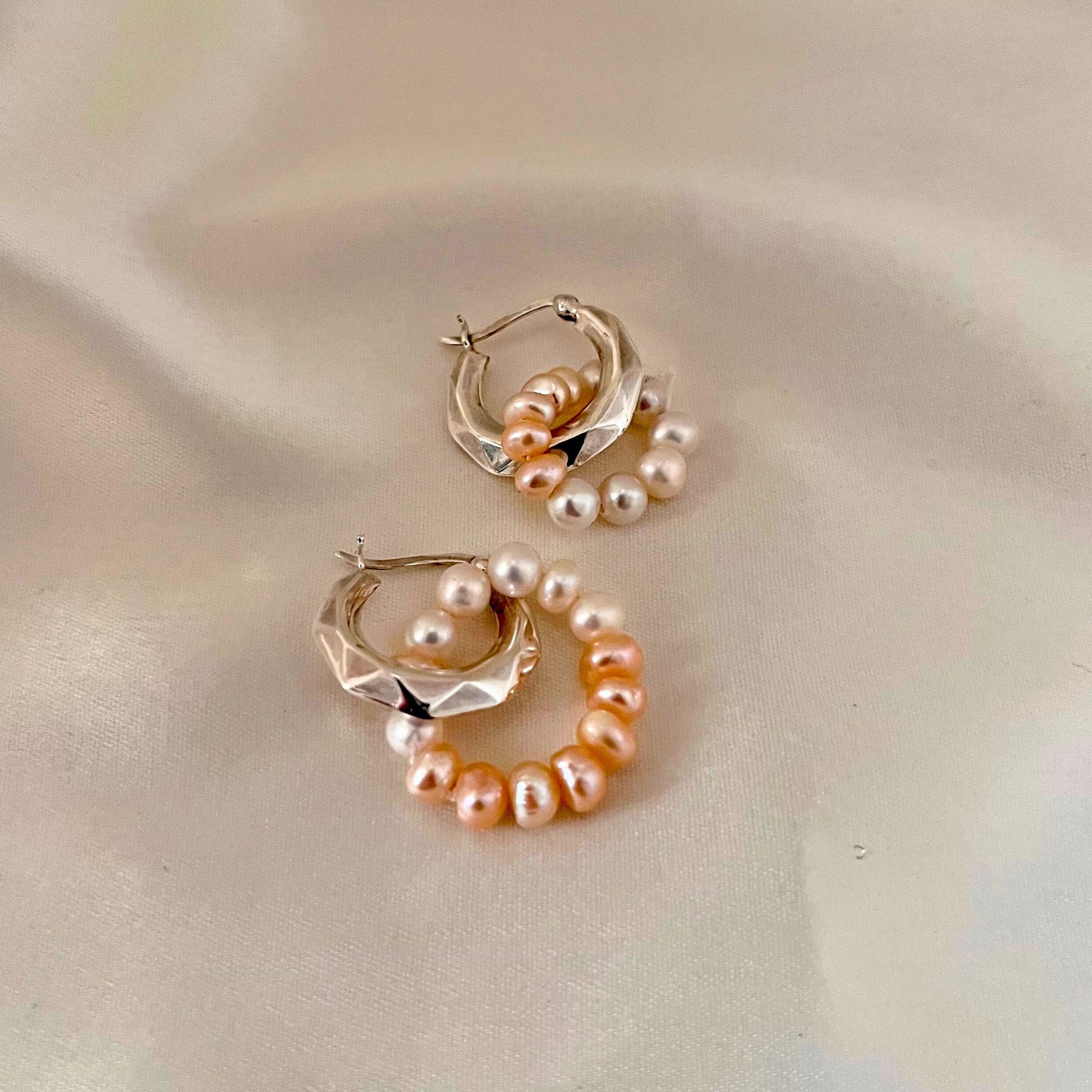 CherishBox Hoop Pearl Earrings - CherishBox