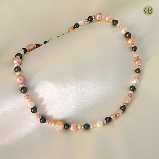 Multicolor real pearl necklace - CherishBox