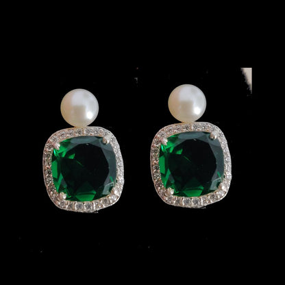 Green Onyx Pearl Earrings - CherishBox