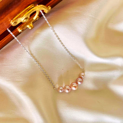 5 Beaded Peach Pearl Necklace - CherishBox