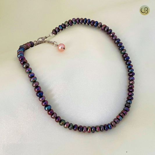 Midnight Blue Pearl Necklace