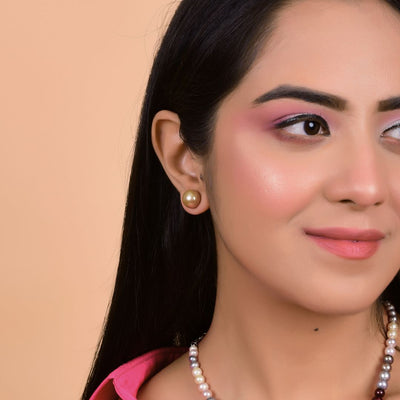 Mustard Green ( 12mm) - CherishBox Real Pearl Jewellery