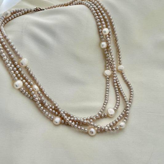 Long Layered Pearl Necklace- CherishBox