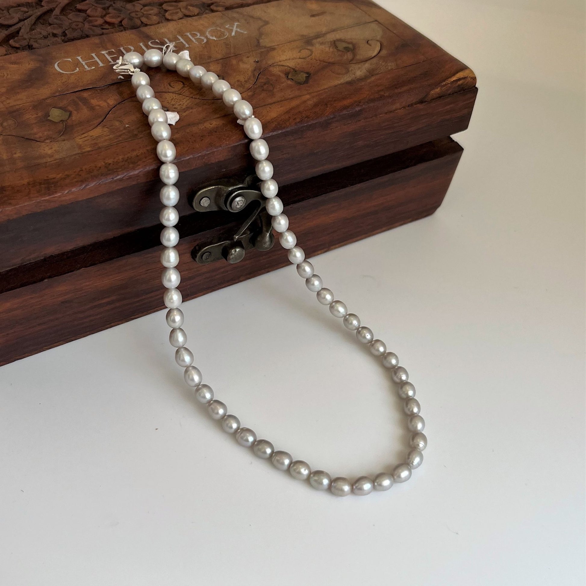 Grey Pearl Necklace - CherishBox